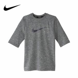 Camiseta Nike Meia Manga Hydroguard Infantil- Preta