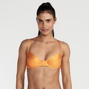 Biquíni feminino Sutiã Meia Taça de Surf Olaian Laranja