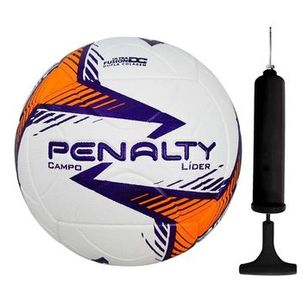 Kit Bola Campo Penalty Líder XXIV N3 + Bomba De Ar