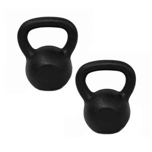 Kit Kettlebell 4kg e 8kg de Ferro Pintado de Peso Academia Natural Fitness