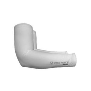 Manguito ciclismo verão Free Force Solare branco proteção UV