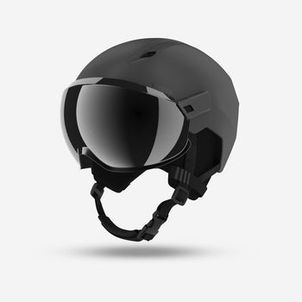 Capacete de Ski com Viseira PST 550 Wedze Cinza-esucro