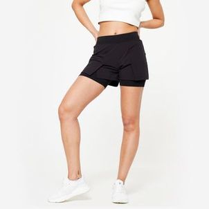 Shorts Feminino de Ginástica 2 em 1 500 Domyos