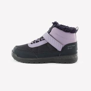 Botas Infantil de Trilha Impermeável  Quechua Cinza-escuro