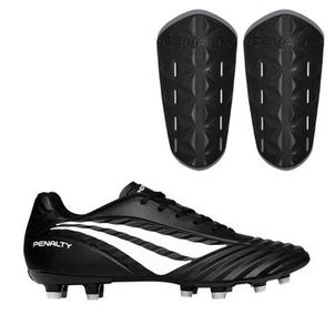 Kit Chuteira De Campo Penalty Brasil 70 Neo + Caneleira Penalty Matis X