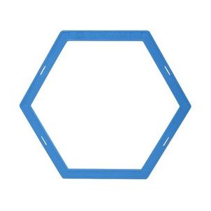 Kit 5 Argolas de Agilidade De Treino Funcional Salto Hexagonal Colmeia  - Azul