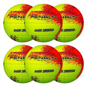 Kit 6 Bolas Vôlei Penalty Mg 3600 Xxi