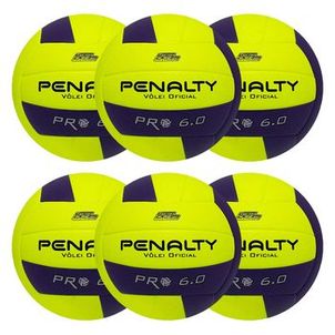 Kit 6 Bolas Vôlei Penalty 6.0 Pro X