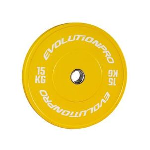 Par Anilha Olímpica Bumper Amarelo 15Kg