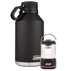 Kit Growler 1,9L Preto e Lampião Led 200 Lumens Preto Coleman