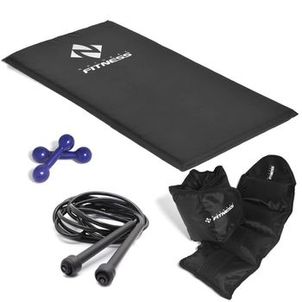 Kit Colchonete - 20mm + Halteres de 1kg + Caneleiras de 2kg + Corda de Pular