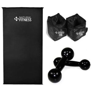 Kit Colchonete - 20mm + Halteres de 2kg + Caneleiras de 2kg