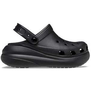 Sandália crocs classic crush platform clog black