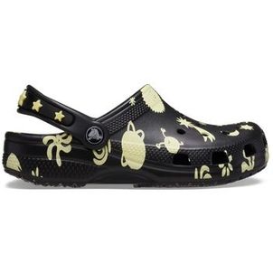 Sandália crocs classic glow space clog k black