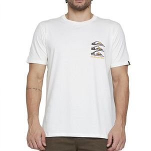 Camiseta Quiksilver Vertical Logos SM25 Masculina Show White