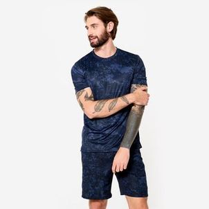 Camiseta Masculina de Treino Essential Domyos Azul