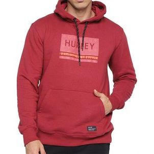 Moletom Hurley Canguru Skull PE Masculino Vermelho