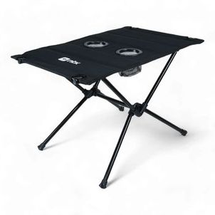 Mesa Dobrável Mobi Estrutura de Aço Porta-copos Preto NTK