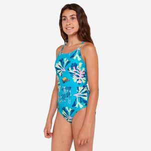 Maiô Infantil de Natação Lila Pantai Nabaiji