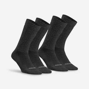 Meias quentes para trilha SH500 Mid - Pacote com 2 pares Preta