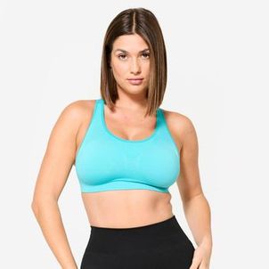 Top Feminino de Corrida First Kalenji Turquesa