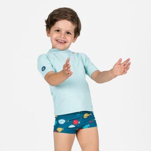 Sunga infantil de natação Boxer BB Nabaiji Marinho