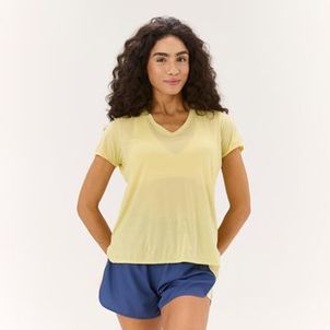 Camiseta Feminina de Treino 100 Amarela