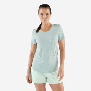 Camiseta Feminina de Corrida Kiprun Verde