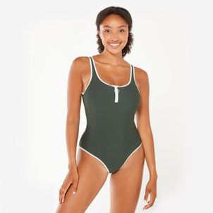 Maiô feminino de Natação Heva Joy Zip 100 Nabaiji