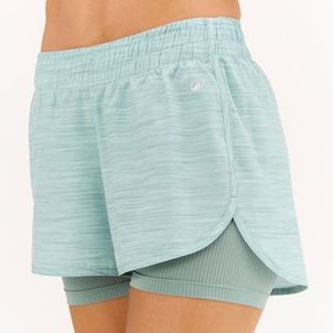 Shorts 2 em 1 Feminino de Treino 120 Domyos Verde