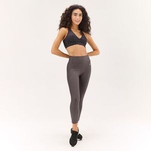 Legging 7/8 Feminina de Treino 120 Domyos Cinza