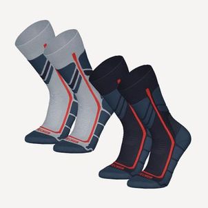 Meias infantis para trilha SH500 Mountain Mid - Pacote com 2 pares