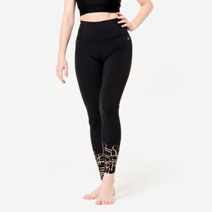 Legging Feminina de Dança Moderna Cintura Subida Lisa