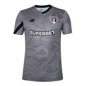Camisa Goleiro São Paulo 2024 New Balance Masculina - Cinza/Preta