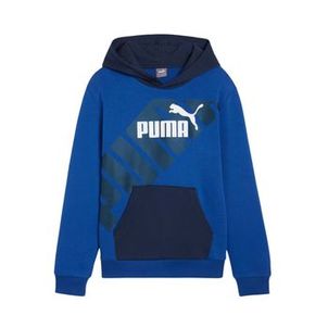 Blusão Com Capuz Puma Moletom Power Graphic Infantil - Azul