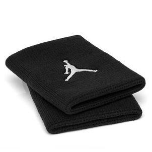 Munhequeira Nike Grande Jordan Jumpman Dri-Fit Doublewide - Preta com Branca