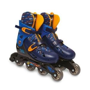 Patins Ajustáveis azul FUN Hot Wheels G2 c/ acessórios de segurança 37-40 (MOSTRUÁRIO)