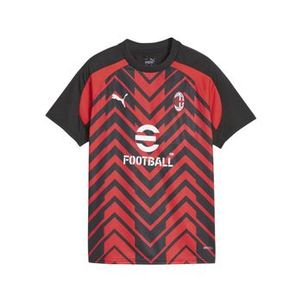 Camisa Ac Milan Puma Pré Jogo Jsy Infantil - Vermelha/Preta