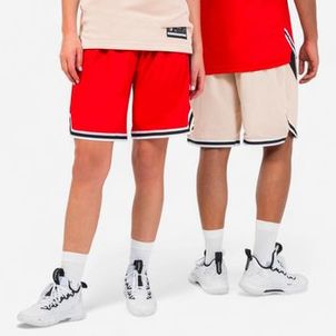 Bermuda masculina de basquete dupla face SH500 Tarmak Vermelha