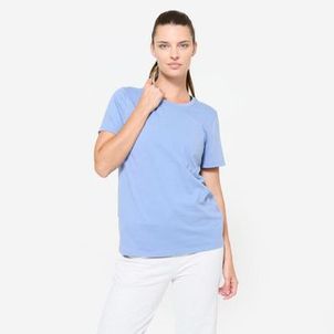 Camiseta Feminina de Ginástica Essentiel Domyos Azul