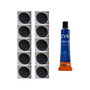 Kit 10 un remendo reparo 30 mm câmara de ar bike moto + Cola
