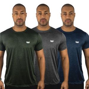 Kit 3 Camisetas Color Sports Masculinas Dry Mescla Treino