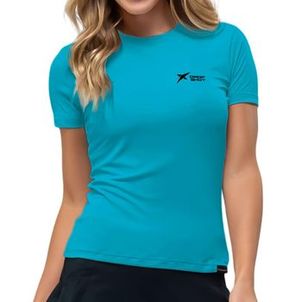Camiseta Drop Shot Baby Look Logo Azul