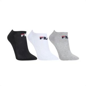Kit Meia Fila Tripack Cano Curto Lisa Unissex