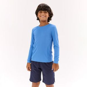 Camiseta infantil de manga comprida com proteção UV