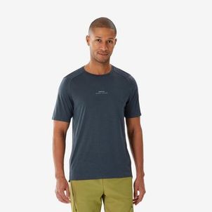 Camiseta Masculina de Trilha Mh500 Quechua Azul