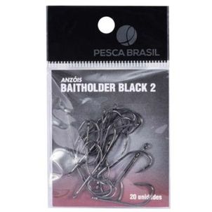 KIT 10 ANZOL BAITHOLDER BLACK 2 31MM Pesca Brasil (MOSTRUÁRIO)