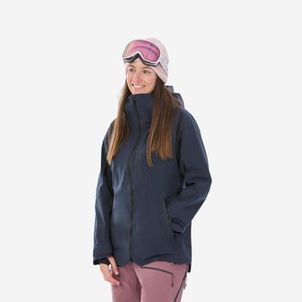 Casaco feminino de Ski Freeride 500 Padding Azul-escuro