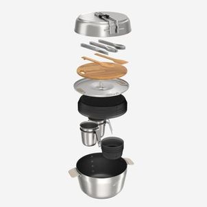 Conjunto de panelas de camping Popote 900 XL em inox - 33 peças