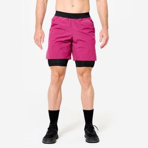 Shorts Masculino de Treino Cardio 2 em 1 Domyos